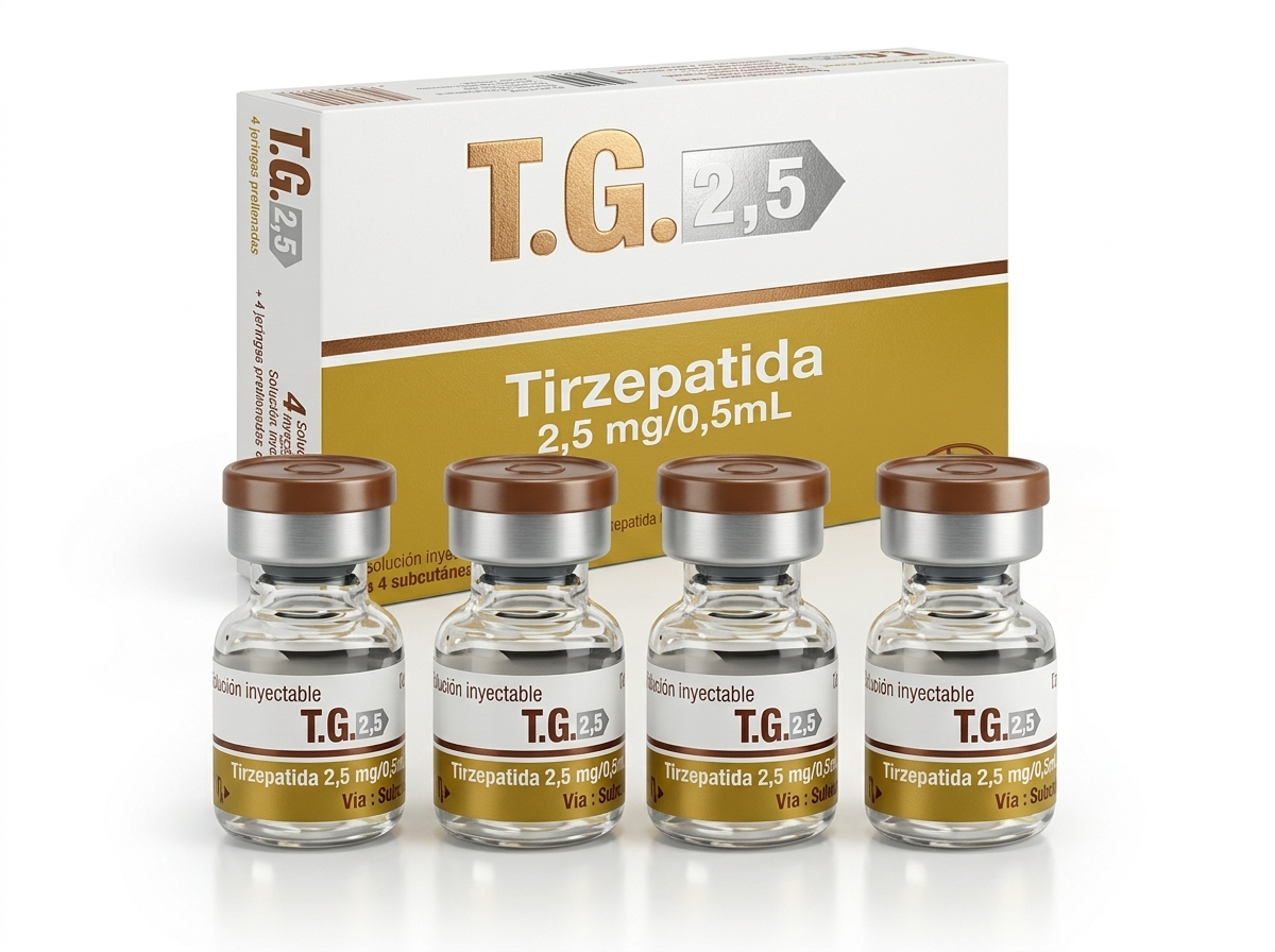 Kit T.G. 2,5 Tirzepatida 2,5 mg/0,5mL com 4 Frascos em Pronta Entrega